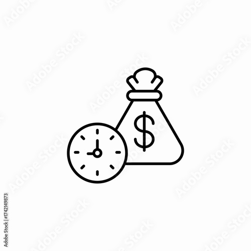 financial time investment icon sign vector