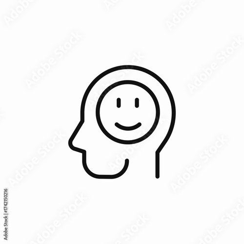 happy mind state icon sign vector