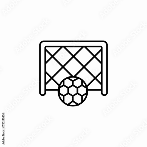 soccer ball net icon sign vector