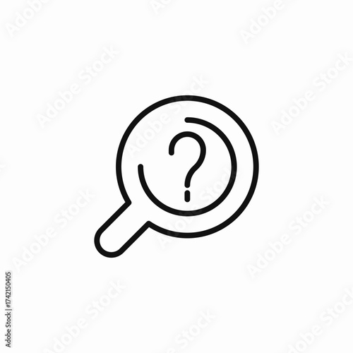 magnifying glass question mark icon sign vector