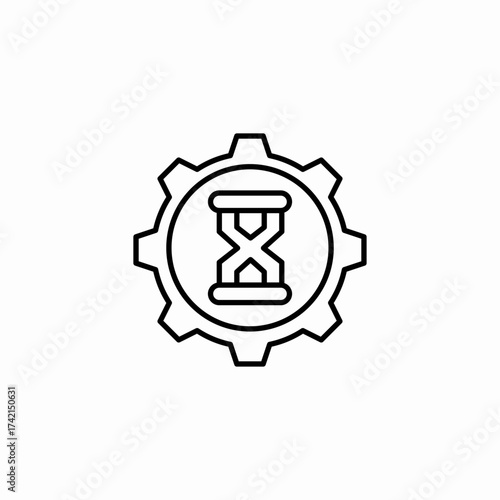 time management process icon sign vector
