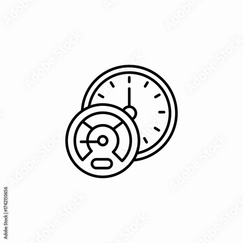 time speed performance icon sign vector