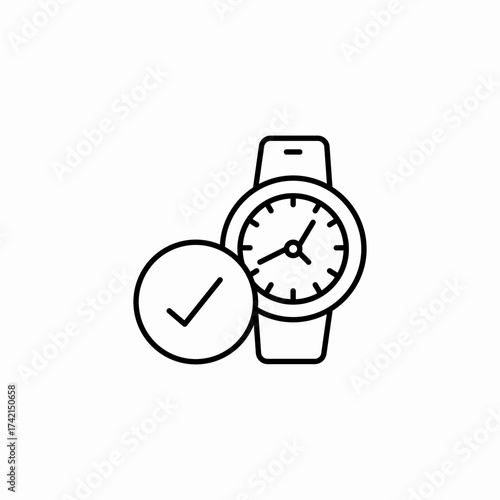 time watch confirmed icon sign vector