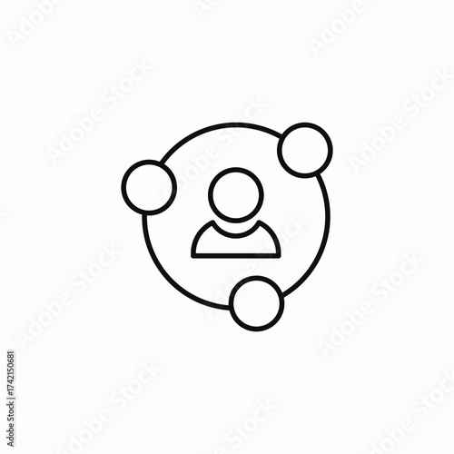 network social connections icon sign vector