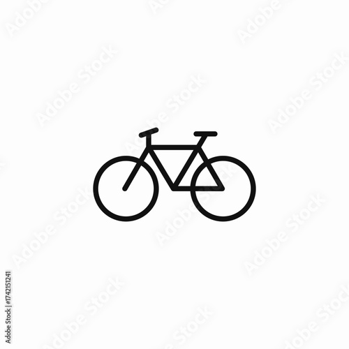 simple eco bicycle icon sign vector