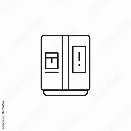 smart refrigerator appliance icon sign vector