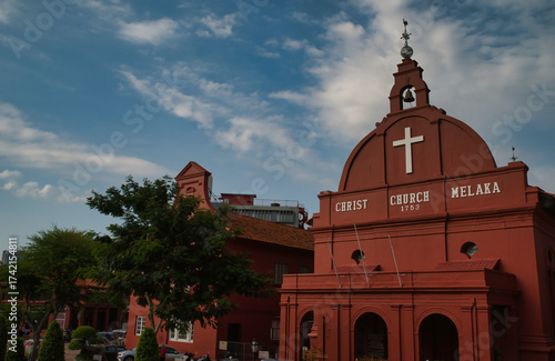 Wallpaper Mural Christ Church in Melaka (Malacca), an iconic historic building in Malaysia. The oldest functioning Protestant church in Malaysia.  World Heritage Site.  Torontodigital.ca
