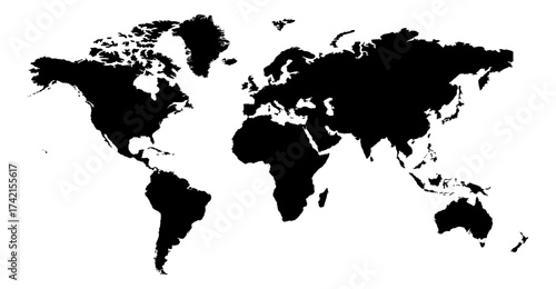 World Map Vector Illustration for Education and Infographic Design, for Poster and Presentation, for Travel and Tourism，for Business and Global Strategy