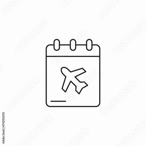 airplane departure date icon sign vector
