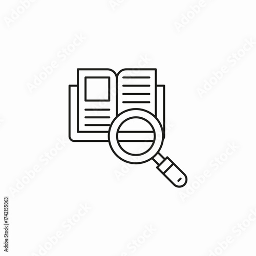 magnifying glass research icon sign vector