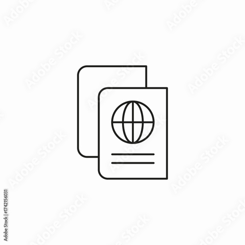 travel identification passports icon sign vector