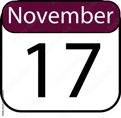 Mark your calendar for November 17th, a date for important business meetings or personal reminders, perfect for planning.