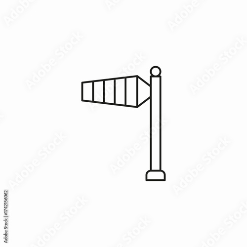 wind direction indicator icon sign vector