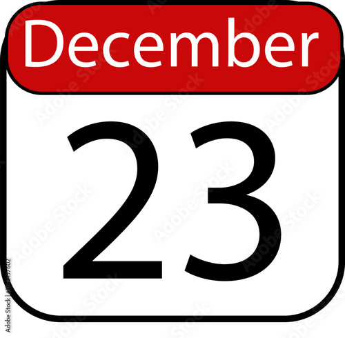 Mark your calendar for December 23rd with this bold, clear date reminder graphic perfect for any event planning or holiday countdown
