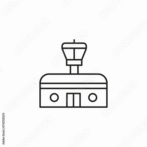 airport control tower icon sign vector