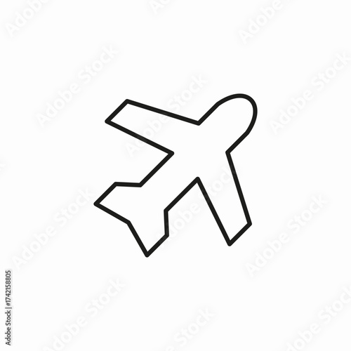 simple airplane icon icon sign vector