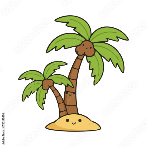 coconut tree vector illustration design