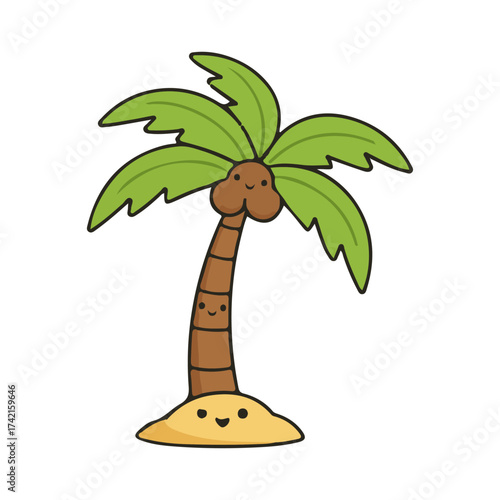 coconut tree vector illustration design