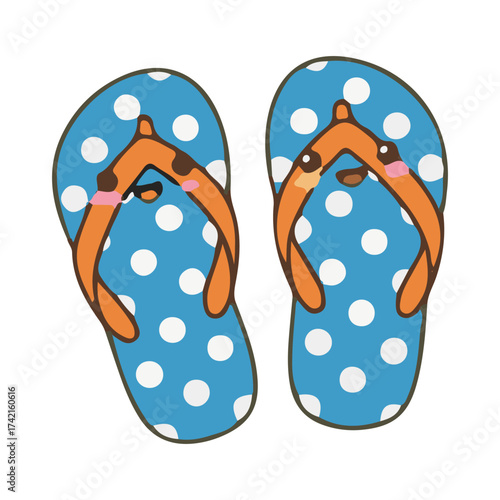 beach flip flops vector illustration design