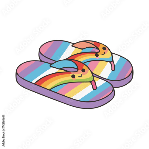 beach flip flops vector illustration design