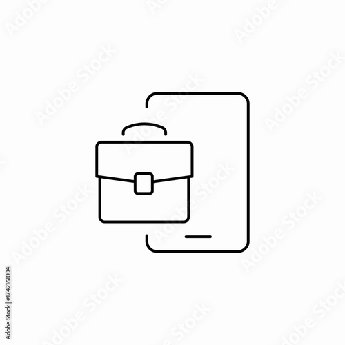 mobile professional briefcase icon sign vector