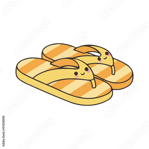 beach flip flops vector illustration design