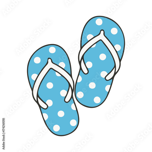 beach flip flops vector illustration design
