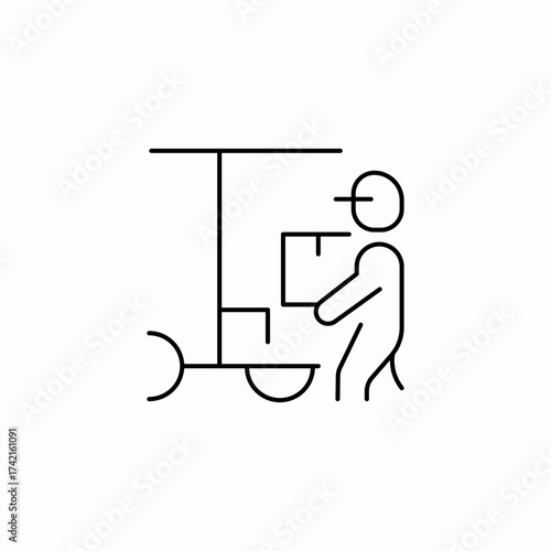 package delivery service icon sign vector