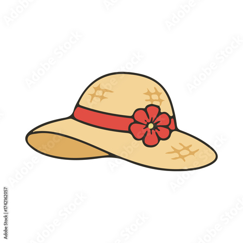 beach hat vector illustration design