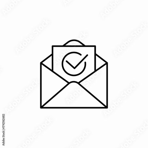 email approval sent icon sign vector