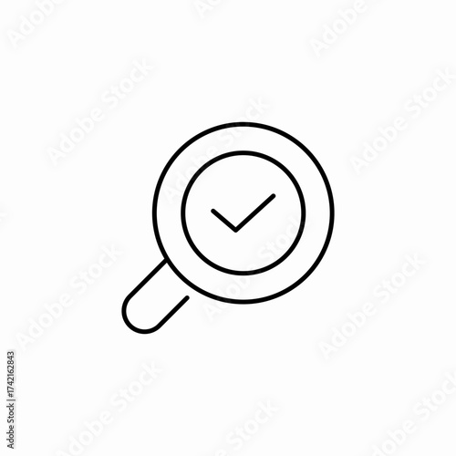 successful search check icon sign vector