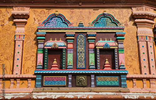 Photography Architectural details on the facade
of Sri Mahamariamman Temple, the oldest Hind