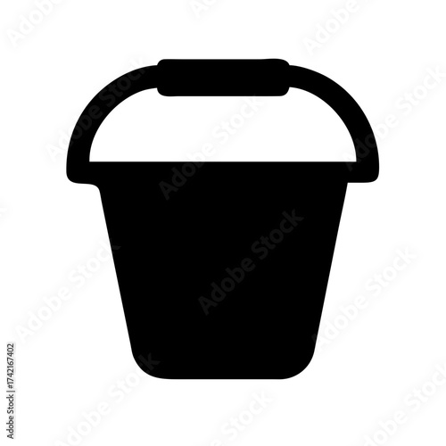 Vector art of bucket