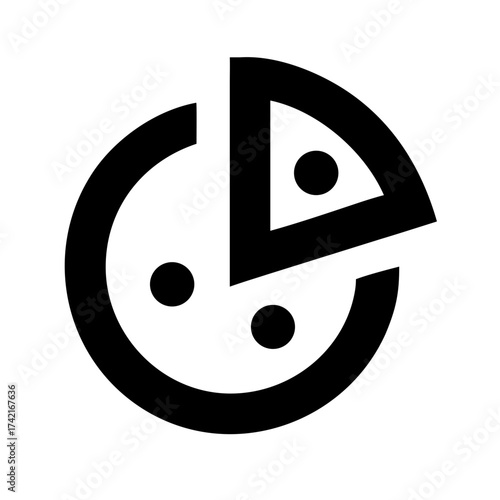 Vector art of pizza icon
