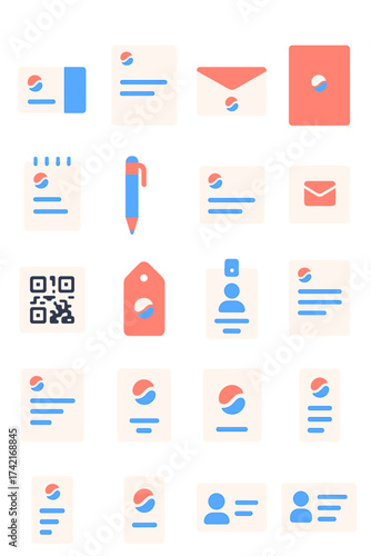 Branded Stationery visiting card, letterhead, envelope, folder, notepad, pen, stationery card, email card, QR card, tag, ID card, formal card,