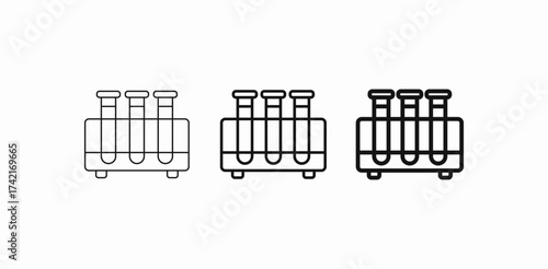laboratory test tubes icon sign vector