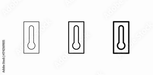 oral temperature strip icon sign vector