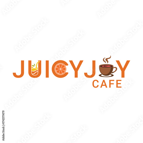juicy cafe bar logo design