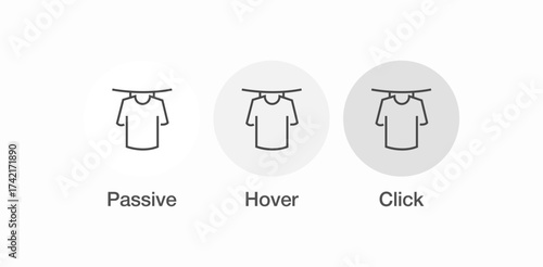 t-shirt hanging line icon sign vector