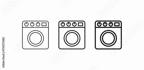 washing machine appliance icon sign vector