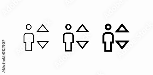 elevator user up down icon sign vector
