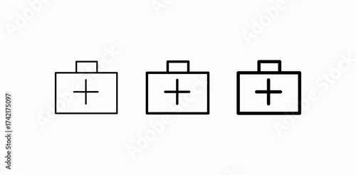 emergency first aid kit icon sign vector
