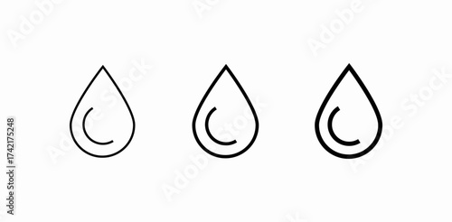 liquid water droplet icon sign vector