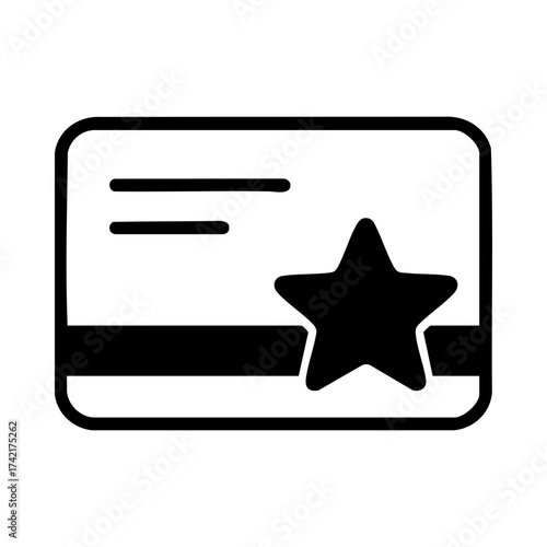 Loyalty card icon for membership or rewards program