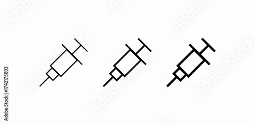 vaccine medical syringe icon sign vector