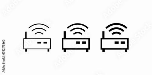 wireless router signal icon sign vector