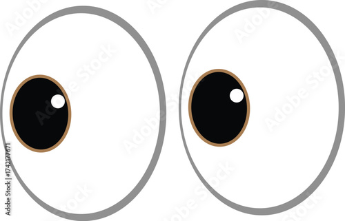 Big Eyes Shocking Stare Emoji Icon High-Quality Vector Illustration for Social Media, Stickers, Reactions. vector illustration
