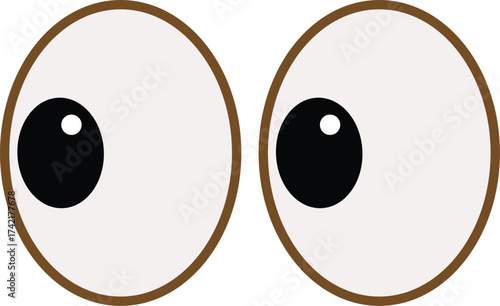 Big Eyes Shocking Stare Emoji Icon High-Quality Vector Illustration for Social Media, Stickers, Reactions. vector illustration
