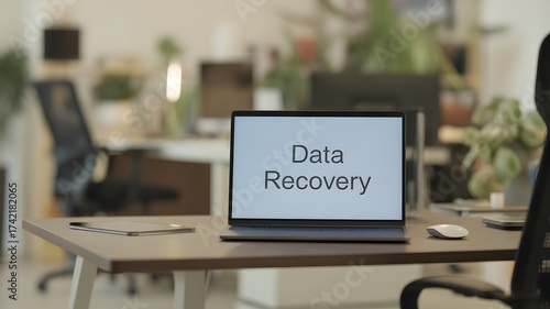 Wallpaper Mural Secure your future with data recovery on laptop in modern office, ensuring business continuity and peace of mind for essential files and information Torontodigital.ca