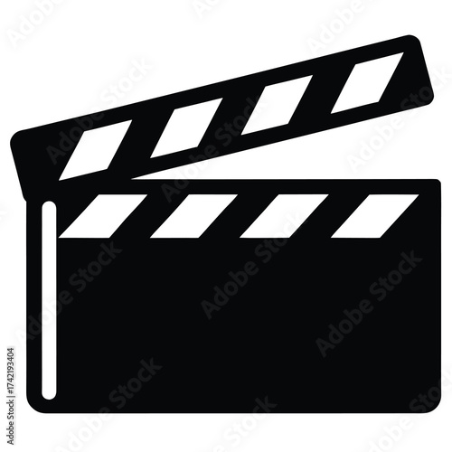 clapper board Silhouette Icon Vector Art